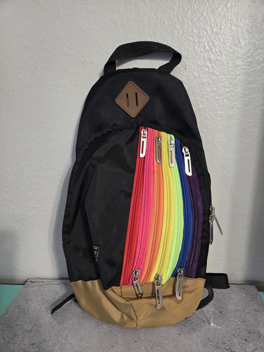Rainbow Colored Sling Backpack - Picture 4 of 8